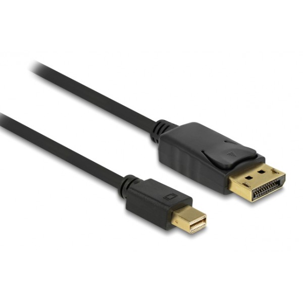 DELOCK καλώδιο mini DisplayPort σε DisplayPort 82698, 4K/60Hz, 21.6 Gbps, 1m, μαύρο Εικόνα