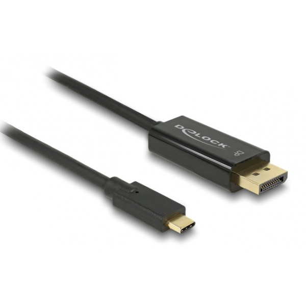 DELOCK καλώδιο USB-C σε DisplayPort 85257, DP Alt Mode, 4K/60Hz, 3m, μαύρο USB-C (Type-C)