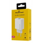 POWERTECH φορτιστής τοίχου PT-1321, 2x USB, 12W, λευκός Φορτιστές Κινητών