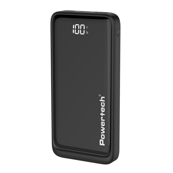 POWERTECH power bank PT-1326 με οθόνη, 10000mAh, 22.5W, μαύρο Power Bank