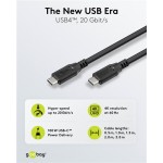 GOOBAY καλώδιο USB-C 74196, USB4, 100W, 20Gbps, 4K/60Hz, 1.5m, μαύρο USB-C (Type-C)
