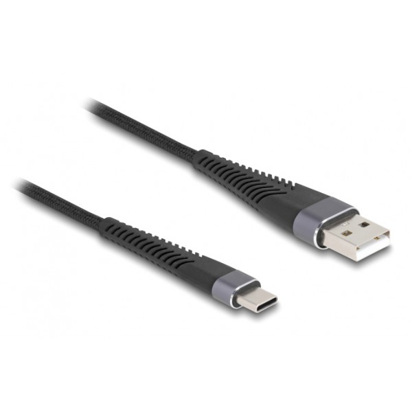 DELOCK καλώδιο USB σε USB-C 81121, 60W, 480Mbps, 1m, μαύρο USB-C (Type-C)