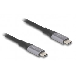 DELOCK καλώδιο USB-C 81191, 240W, 40 Gbps, 8K, 1m, E-Marker, μαύρο USB-C (Type-C)