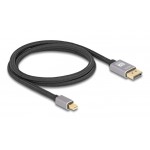 DELOCK καλώδιο mini DisplayPort σε DisplayPort 81091, 8K/60Hz, 32.4 Gbps, 1m, μαύρο Εικόνα