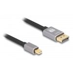 DELOCK καλώδιο mini DisplayPort σε DisplayPort 81092, 8K/60Hz, 32.4 Gbps, 2m, μαύρο Εικόνα