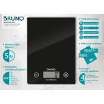 BRUNO ψηφιακή ζυγαριά κουζίνας BRN-0208, 1gr/5kg, Scale in Black Ζυγαριές