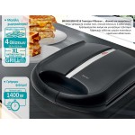 BRUNO ψηστιέρα-τοστιέρα BRN-0216 για 4 τοστ, 1400W, μαύρη mat/inox Συσκευές Ψησίματος-Μαγειρέματος
