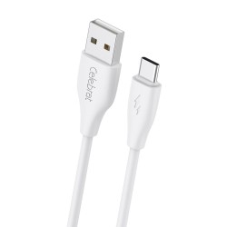 CELEBRAT καλώδιο USB-C σε USB CB-31A, 3A, 480Mbps, 1m, λευκό USB-C (Type-C)