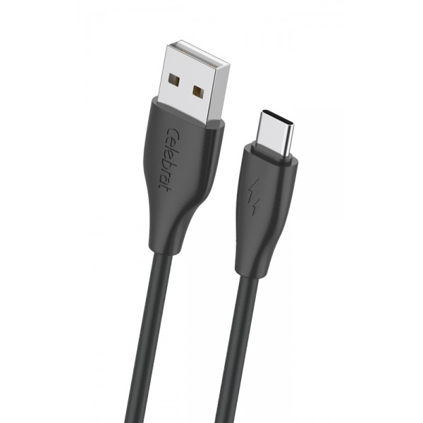 CELEBRAT καλώδιο USB-C σε USB CB-31A, 3A, 480Mbps, 1m, μαύρο USB-C (Type-C)