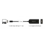 DELOCK αντάπτορας δικτύου 66046, USB-C, 2.5Gbps Ethernet, μαύρος Κάρτες Δικτύου - USB Dongles