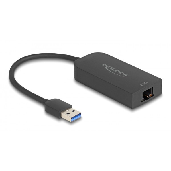 DELOCK αντάπτορας δικτύου 66045, USB, 2.5Gbps Ethernet, μαύρος Κάρτες Δικτύου - USB Dongles