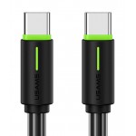 USAMS καλώδιο USB-C US-SJ734, 60W, 480Mbps, 1m, μαύρο USB-C (Type-C)