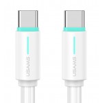 USAMS καλώδιο USB-C US-SJ734, 60W, 480Mbps, 1m, λευκό USB-C (Type-C)