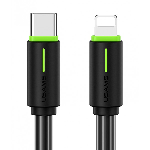 USAMS καλώδιο Lightning σε USB-C US-SJ735, 30W, 480Mbps, 1m, μαύρο USB-C (Type-C)
