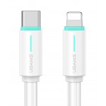 USAMS καλώδιο Lightning σε USB-C US-SJ735, 30W, 480Mbps, 1m, λευκό USB-C (Type-C)