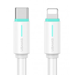 USAMS καλώδιο Lightning σε USB-C US-SJ735, 30W, 480Mbps, 1m, λευκό USB-C (Type-C)