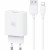 USAMS φορτιστής τοίχου SCXLTZ03 με καλώδιο Lightning, USB, 18W, λευκός