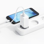 USAMS φορτιστής τοίχου SCXLTZ03 με καλώδιο Lightning, USB, 18W, λευκός Φορτιστές Κινητών