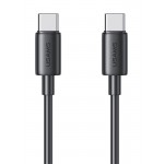 USAMS καλώδιο USB-C US-SJ711, 60W, 480Mbps, 1m, μαύρο USB-C (Type-C)