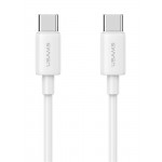 USAMS καλώδιο USB-C US-SJ711, 60W, 480Mbps, 1m, λευκό USB-C (Type-C)