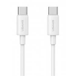 USAMS καλώδιο USB-C US-SJ711, 60W, 480Mbps, 1m, λευκό USB-C (Type-C)