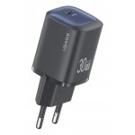 USAMS φορτιστής τοίχου US-CC251, USB-C, 30W, GaN, μαύρος Φορτιστές Κινητών