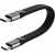 CABLETIME καλώδιο USB-C CT-FU4-AG, flat, 240W, 40Gbps, 8K/60Hz, USB4, 0.15m, μαύρο