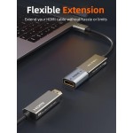 CABLETIME αντάπτορας HDMI CT-HEF8K-AG, 8K/60Hz, 4K/120Hz, 48 Gbps, γκρι Εικόνα