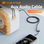 CABLETIME καλώδιο ήχου 3.5mm σε 6.35mm CT-AV321-H11G, 1m, μαύρο Ήχος