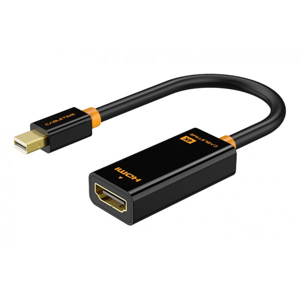 CABLETIME αντάπτορας mini DisplayPort σε HDMI CT-AV589-02G4K, 4K/30Hz, μαύρος Εικόνα