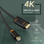 CABLETIME καλώδιο mini DisplayPort σε HDMI CT-AV588-03G4K, 4K/30Hz, 1.8m, μαύρο Εικόνα