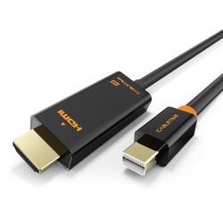 CABLETIME καλώδιο mini DisplayPort σε HDMI CT-AV588-03G, 1080p/60Hz, 1.8m, μαύρο Εικόνα