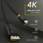 CABLETIME καλώδιο mini DisplayPort σε DisplayPort CT-AV588-02G, 4K/60Hz, 1m, λευκό Εικόνα