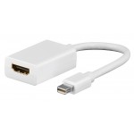 GOOBAY καλώδιο Mini DisplayPort σε HDMI θηλυκό 51729, 0.15m, λευκό Εικόνα