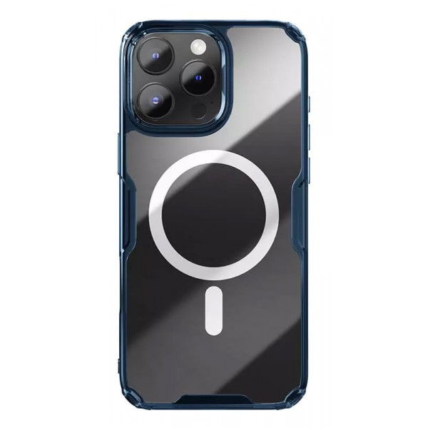 NILLKIN θήκη Nature TPU Pro Magnetic για iPhone 16 Pro Max, διάφανη-μπλε Θήκες
