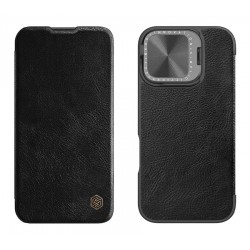NILLKIN θήκη Qin Prop Leather για iPhone 16, δερμάτινη, μαύρη Θήκες