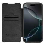 NILLKIN θήκη Qin Prop Leather για iPhone 16 Pro, δερμάτινη, μαύρη Θήκες