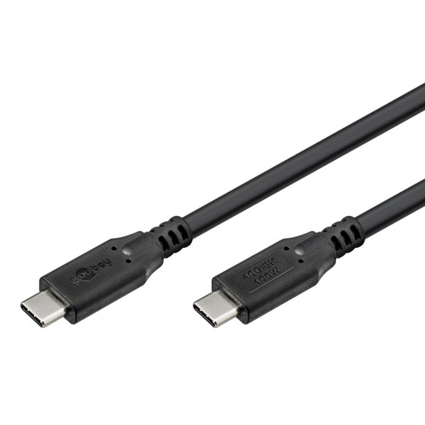 GOOBAY καλώδιο USB-C 74193, USB4, 100W, 40Gbps, 8K/60Hz, 2m, μαύρο USB-C (Type-C)