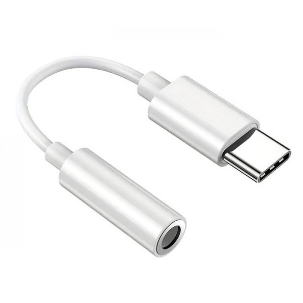 POWERTECH αντάπτορας USB-C σε 3.5mm CAB-UC088, λευκός USB-C (Type-C)