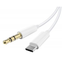POWERTECH καλώδιο USB-C σε 3.5mm CAB-UC089, 1m, λευκό USB-C (Type-C)