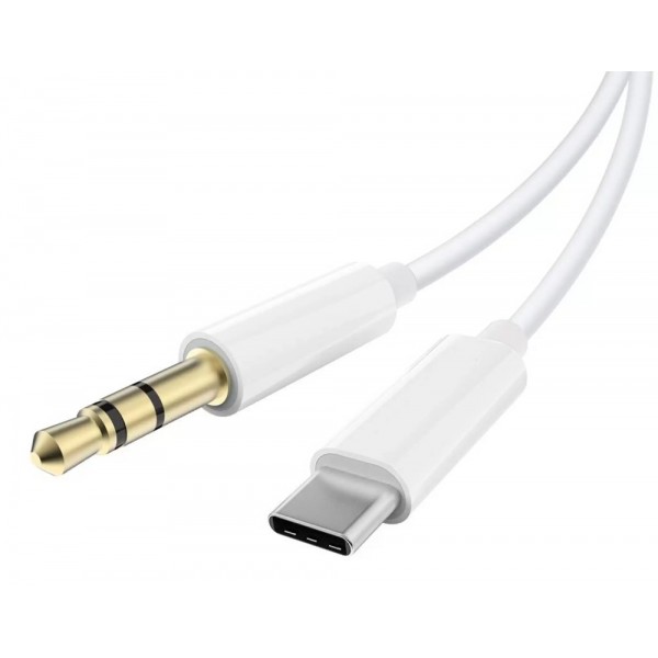 POWERTECH καλώδιο USB-C σε 3.5mm CAB-UC089, 1m, λευκό USB-C (Type-C)