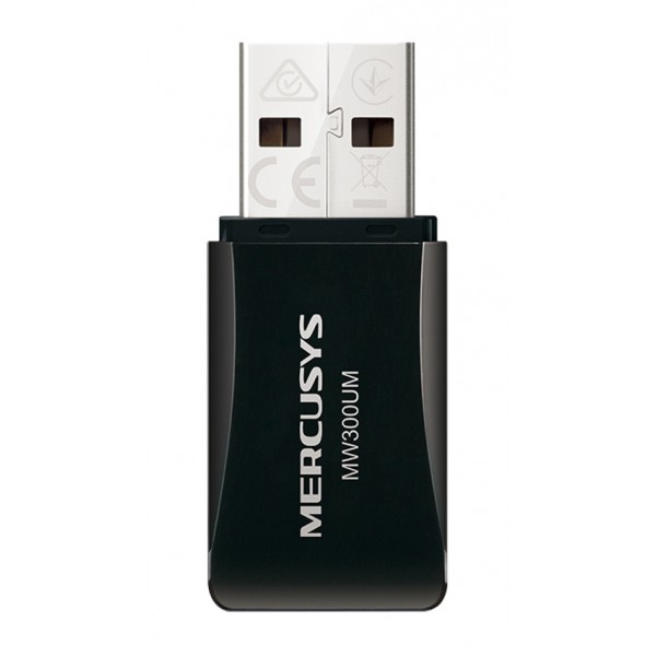 MERCUSYS ασύρματος USB αντάπτορας δικτύου MW300UM, 300Mbps, Ver 4.0 Κάρτες Δικτύου - USB Dongles