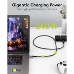 GOOBAY καλώδιο USB-C 74212, USB4, 240W, 40Gbps, 8K/60Hz, 1.5m, γκρι USB-C (Type-C)
