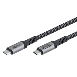 GOOBAY καλώδιο USB-C 74212, USB4, 240W, 40Gbps, 8K/60Hz, 1.5m, γκρι USB-C (Type-C)