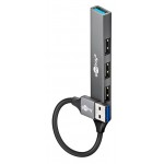 GOOBAY USB hub 74456, 4x θυρών, USB 3.2, 5Gbps, USB σύνδεση, γκρι USB Hubs - Card Readers