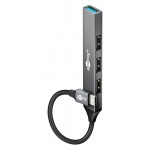 GOOBAY USB hub 74457, 4x θυρών, USB 3.2, 5Gbps, USB-C σύνδεση, γκρι USB Hubs - Card Readers