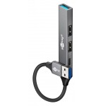 GOOBAY USB hub 74458, 4x θυρών, USB 3.2, 5Gbps, USB σύνδεση, γκρι USB Hubs - Card Readers