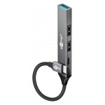 GOOBAY USB hub 74459, 4x θυρών, USB 3.2, 5Gbps, USB-C σύνδεση, γκρι USB Hubs - Card Readers