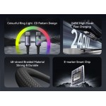 USAMS καλώδιο USB-C SJ751, 240W, 480Mbps, 1.2m, μαύρο USB-C (Type-C)