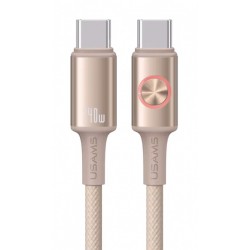 USAMS καλώδιο USB-C SJ751, 240W, 480Mbps, 1.2m, μπεζ USB-C (Type-C)